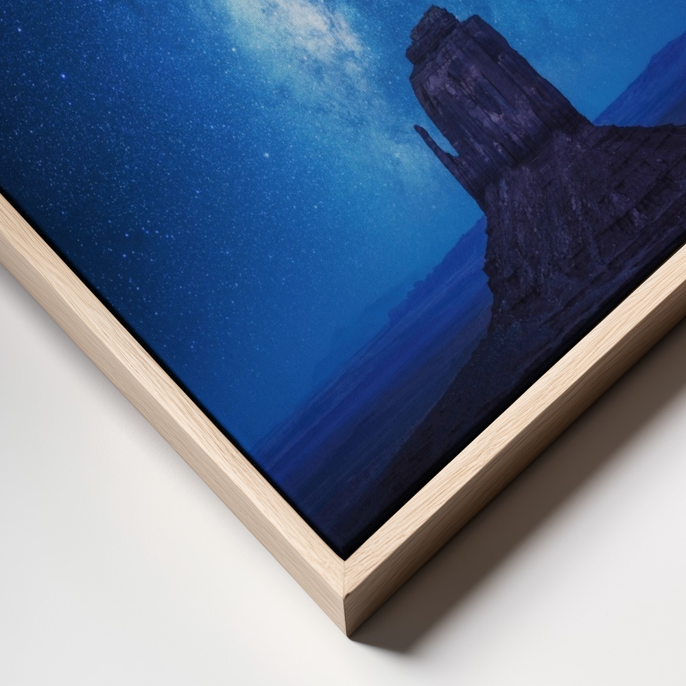 Canvas schilderi - Monument Milkyway frame close up - natuurlijk frame