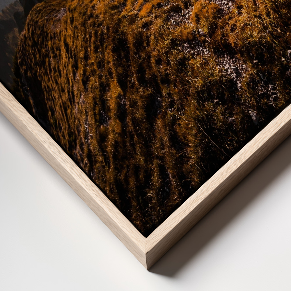 Canvas schilderi - The call of the mountain frame close up - natuurlijk frame