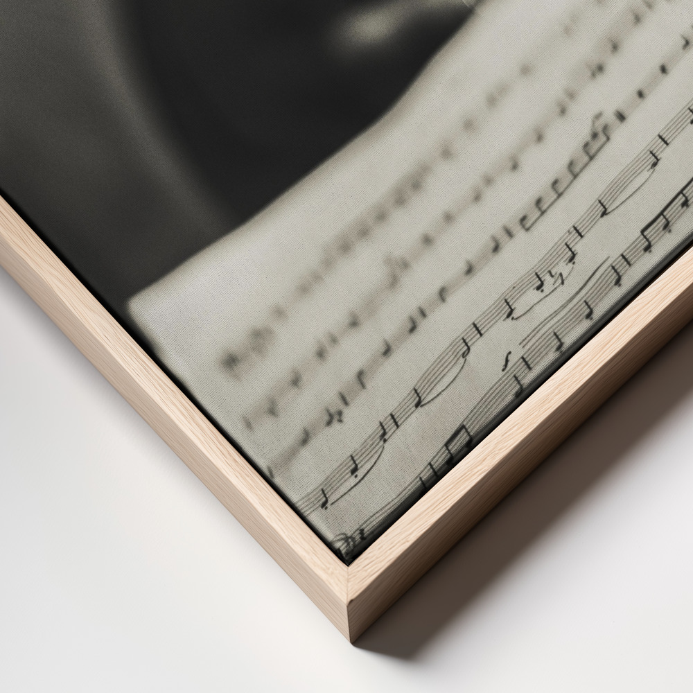 Canvas print - The magic of Queralt's music frame close up