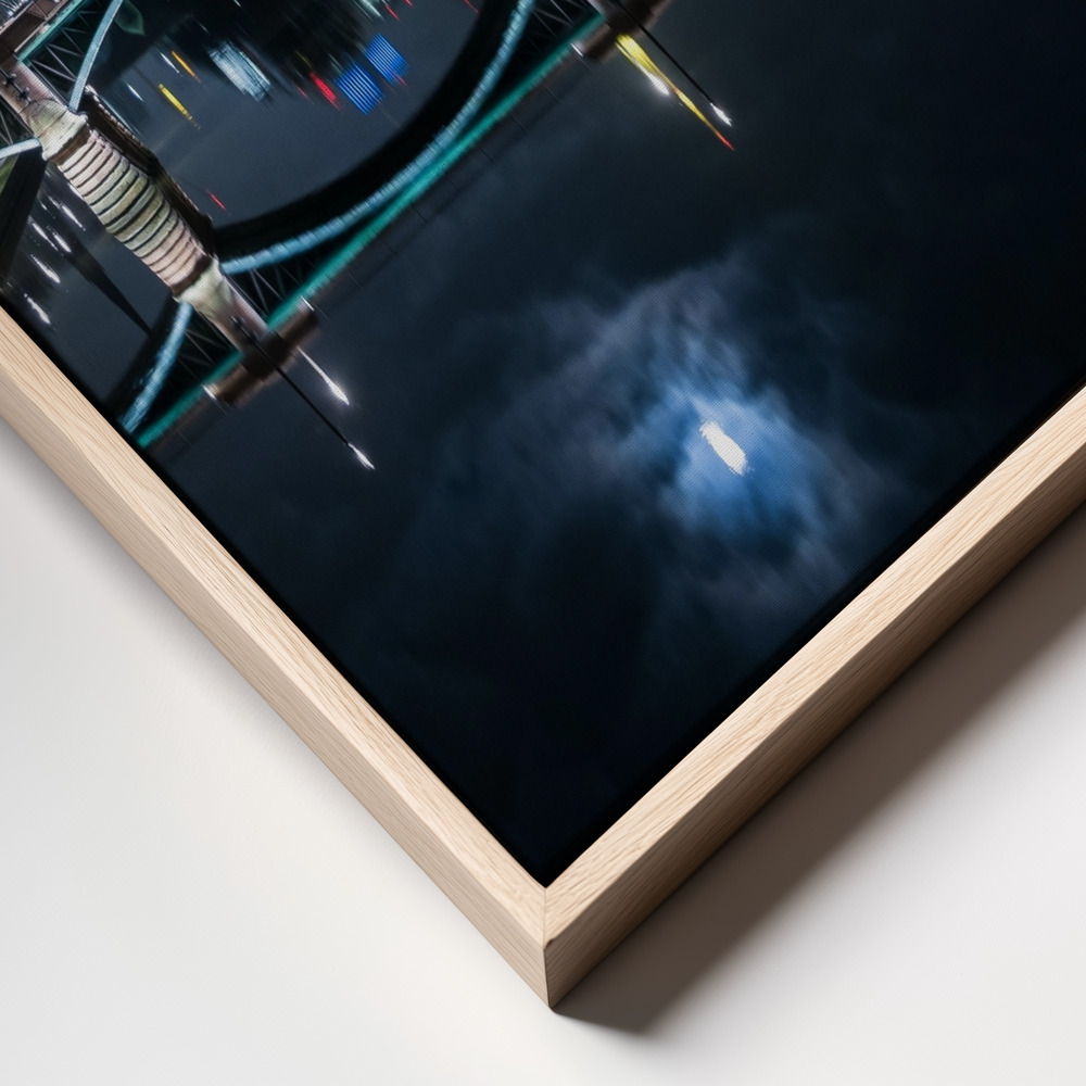 Canvas print - Frankfurt at Full Moon frame close up