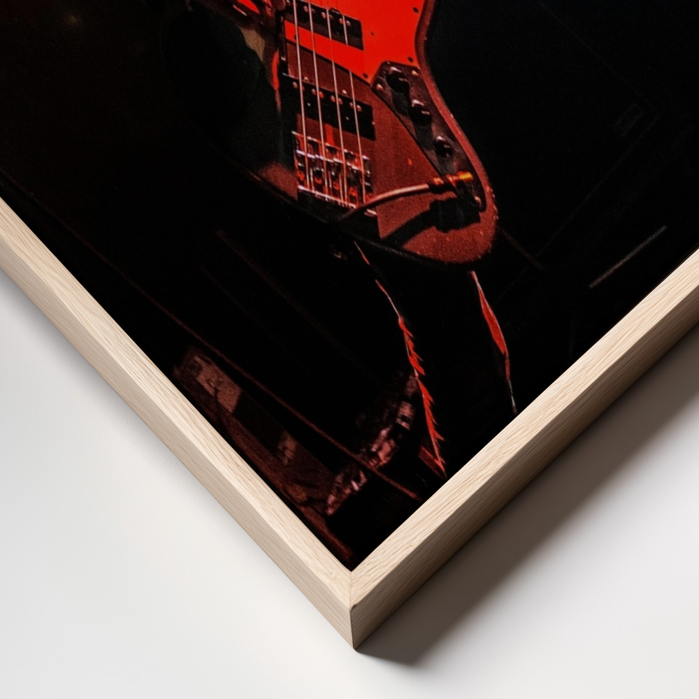 Canvas print - Bass Player frame close up