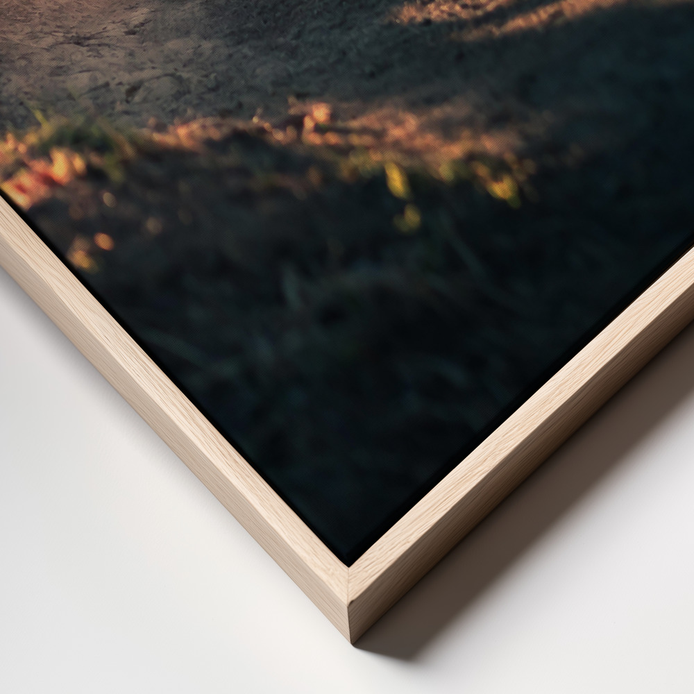 Canvas print - Golden Bermed Corner frame close up