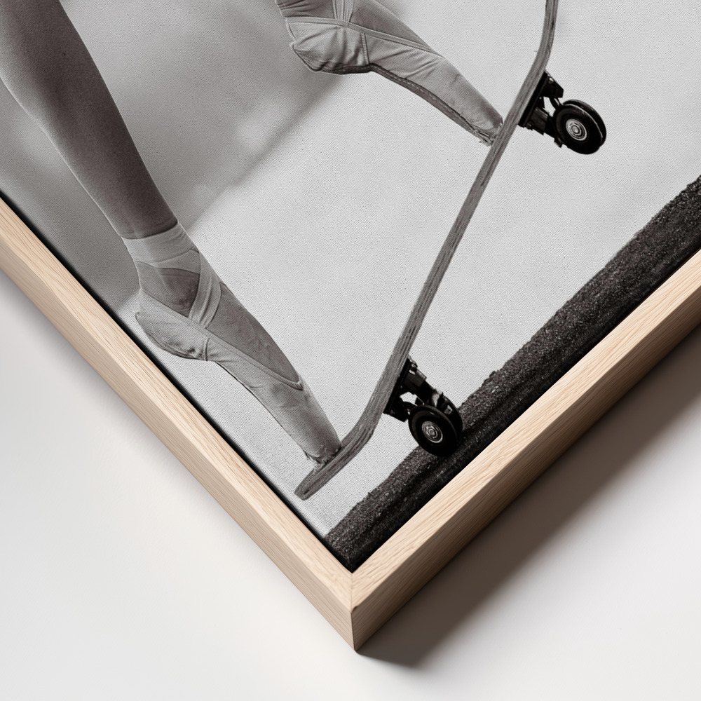 Toile - Skater Girl cadre en gros plan - cadre naturel