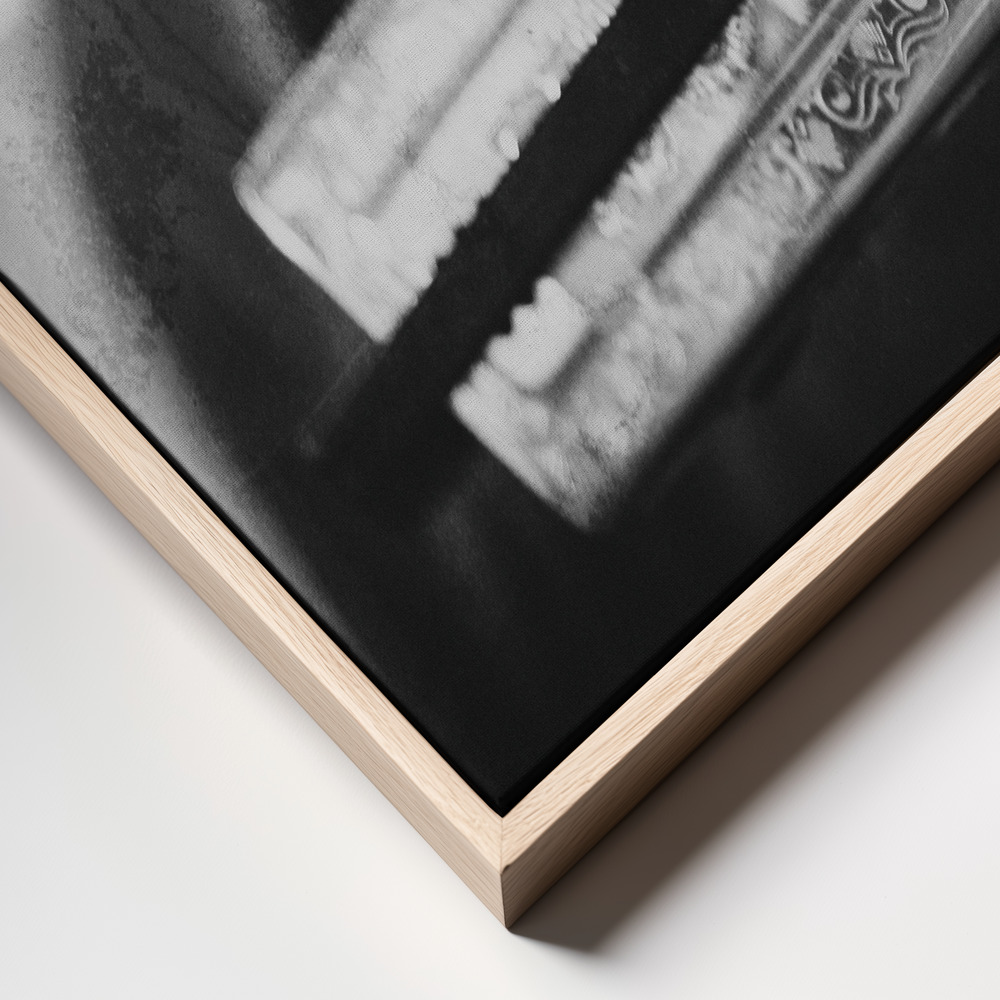 Canvas print - Wolf with harmonica frame close up