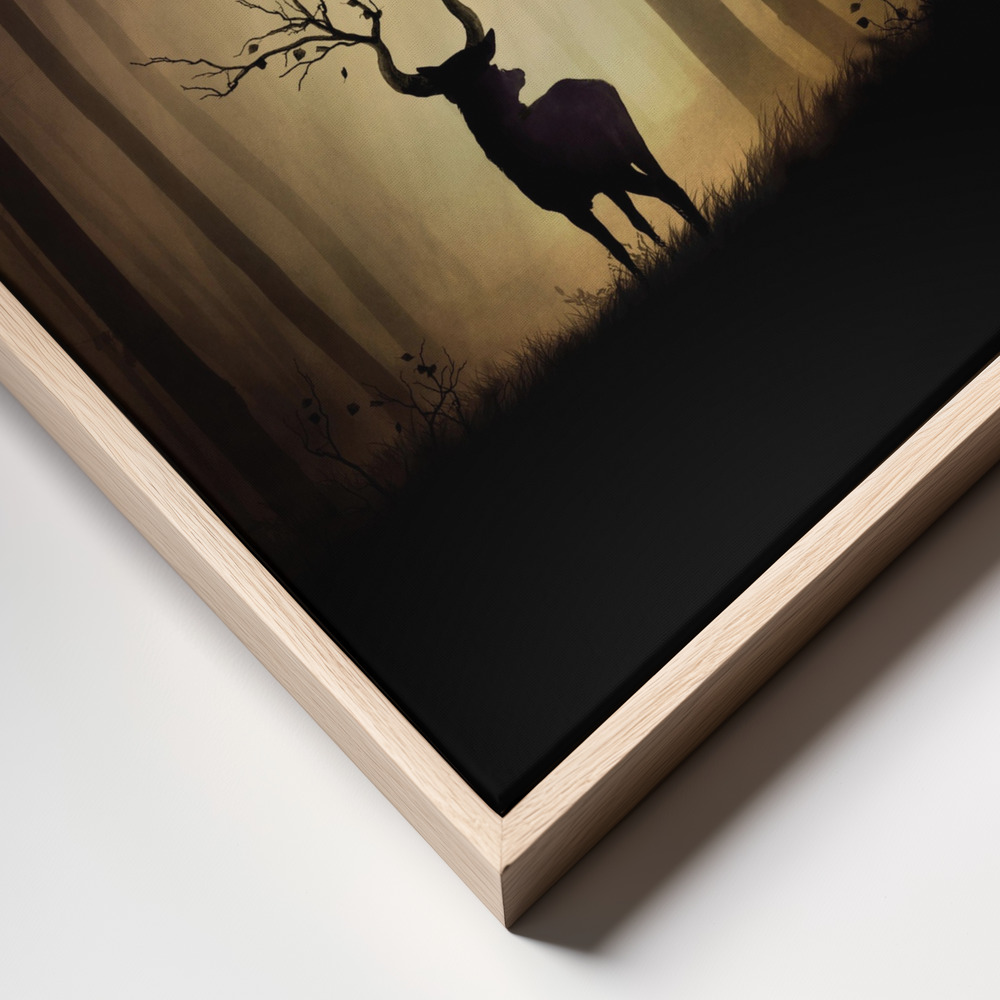 Canvas print - Legendes d'automne frame close up - natural frame