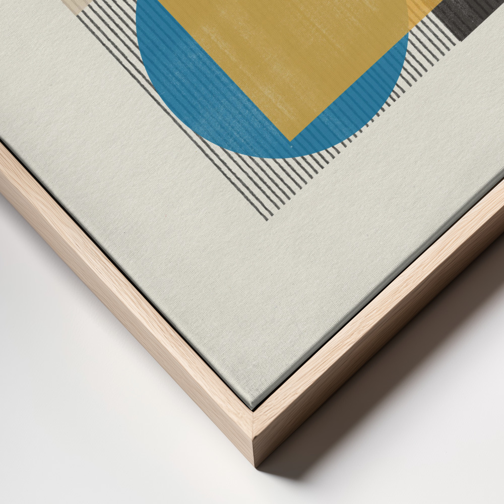 Canvas print - Geometric Harmony frame close up - natural frame