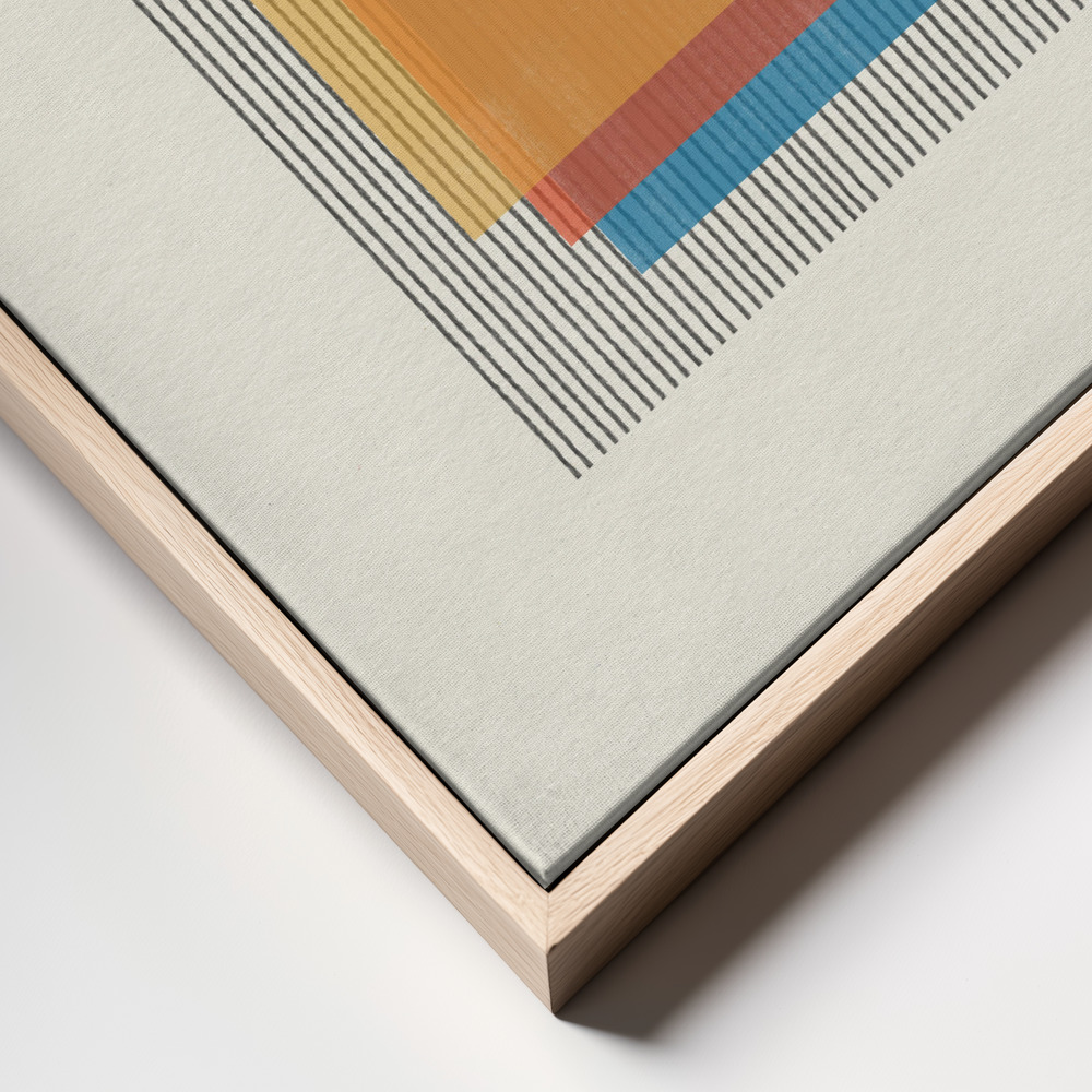 Canvas print - Colorful Illusions frame close up - natural frame