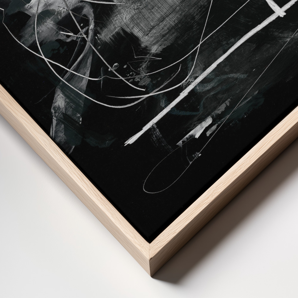 Canvas print - Mono frame close up - natural frame