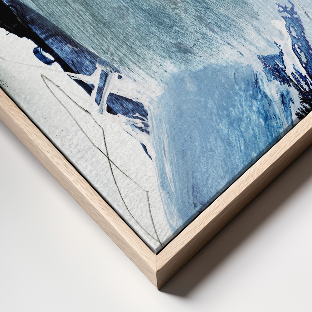 Canvas print - Blues frame close up - natural frame