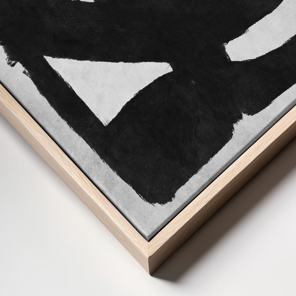 Canvas print - Abstract Melody No6 frame close up - natural frame