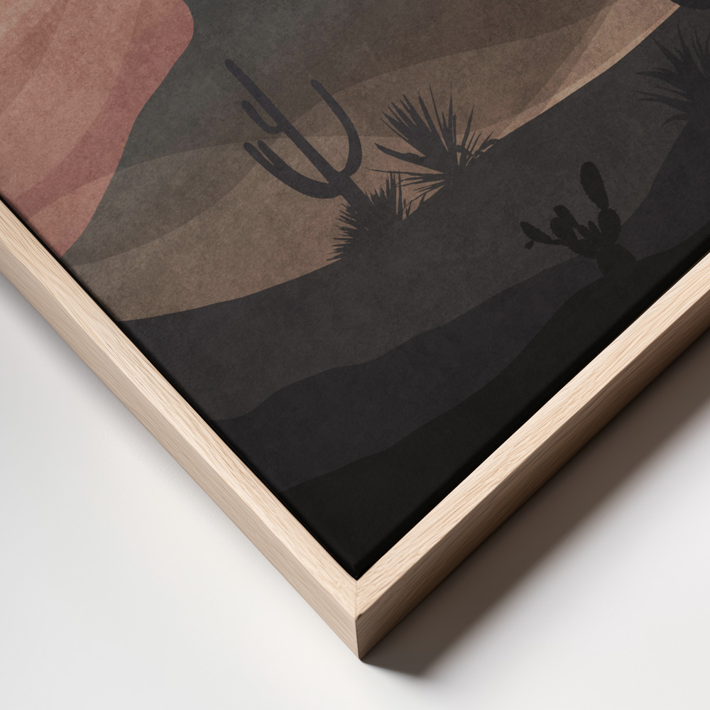 Canvas print - Desert Twilight frame close up - natural frame