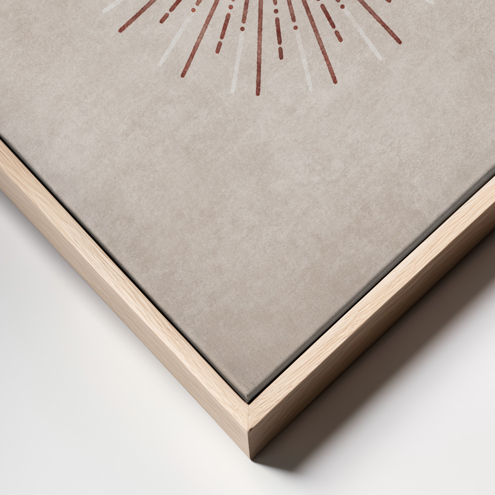 Canvas print - Radiant Sunburst frame close up - natural frame
