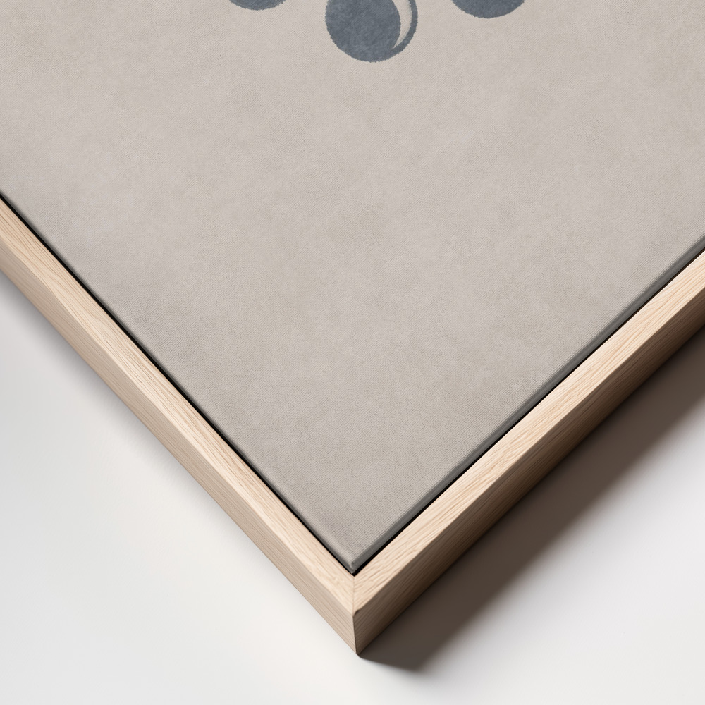 Canvas print - Lunar Phases Glow frame close up - natural frame