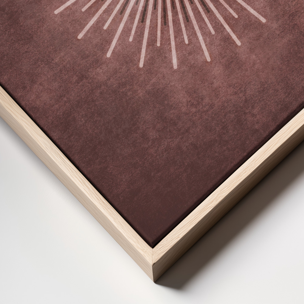 Canvas print - Radiant Embrace frame close up - natural frame