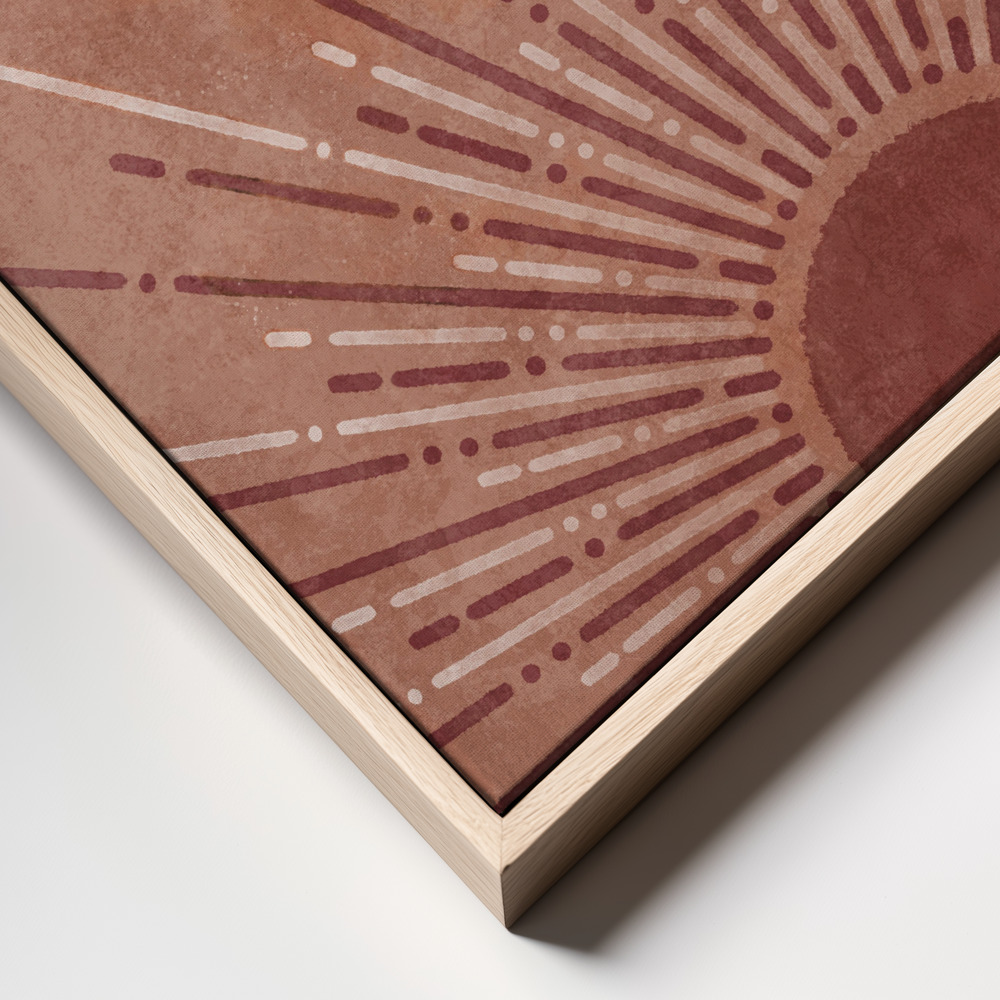 Canvas print - Radiant Dawn Burst frame close up - natural frame