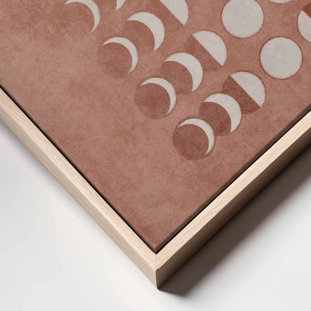 Stampe su tela - Lunar Phases Dance primo piano della cornice - cornice naturale