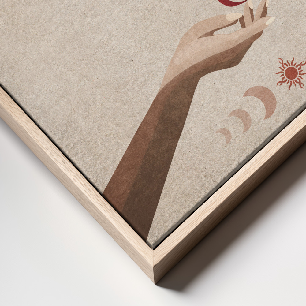 Canvas print - Serpent Harmony frame close up - natural frame