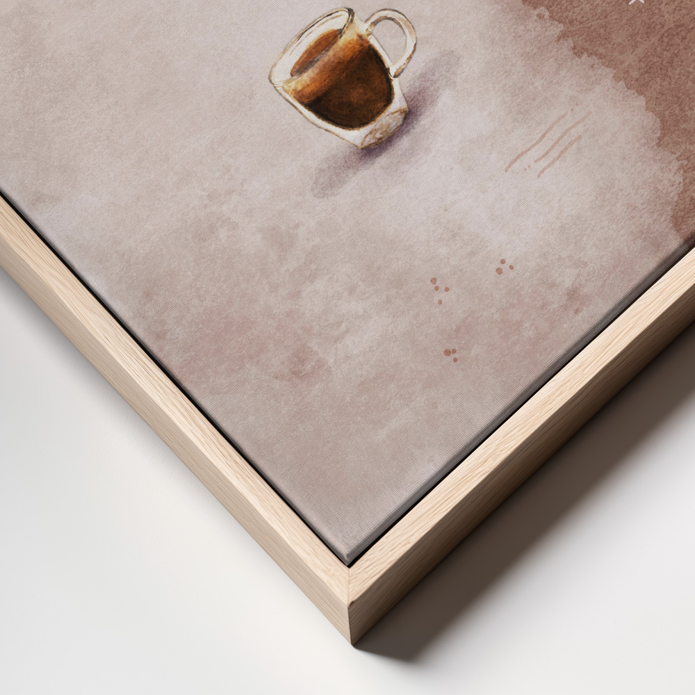 Canvas print - Day to Night Sip frame close up - natural frame