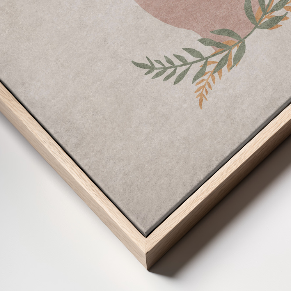 Canvas print - Grateful Serenity frame close up - natural frame