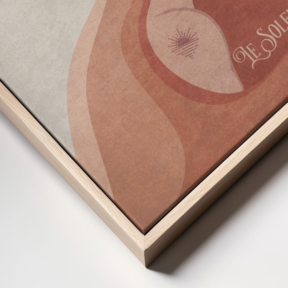 Canvas print - Radiant Dreams frame close up - natural frame