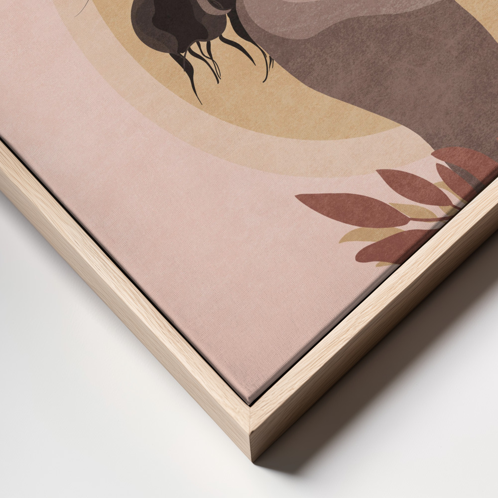 Canvas print - Spirit Connection frame close up - natural frame