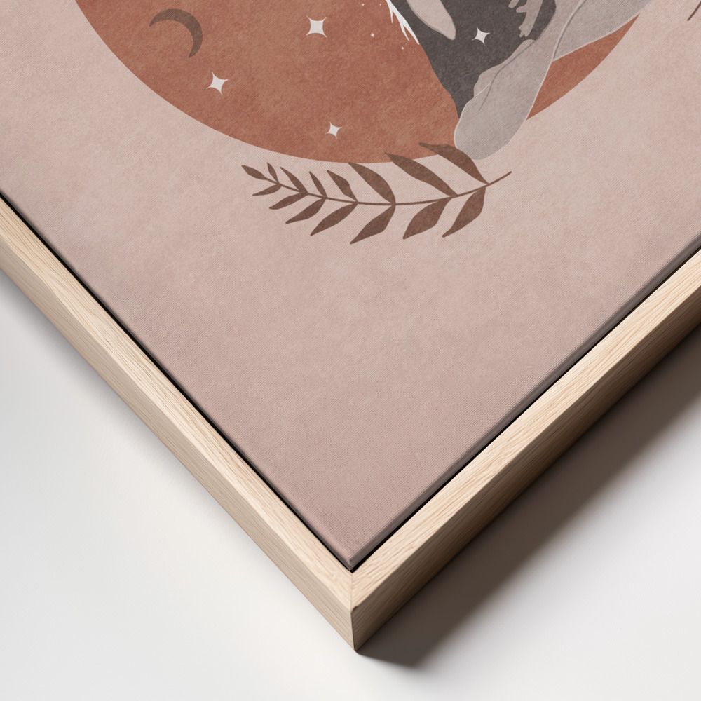 Canvas print - Lunar Serenity frame close up - natural frame