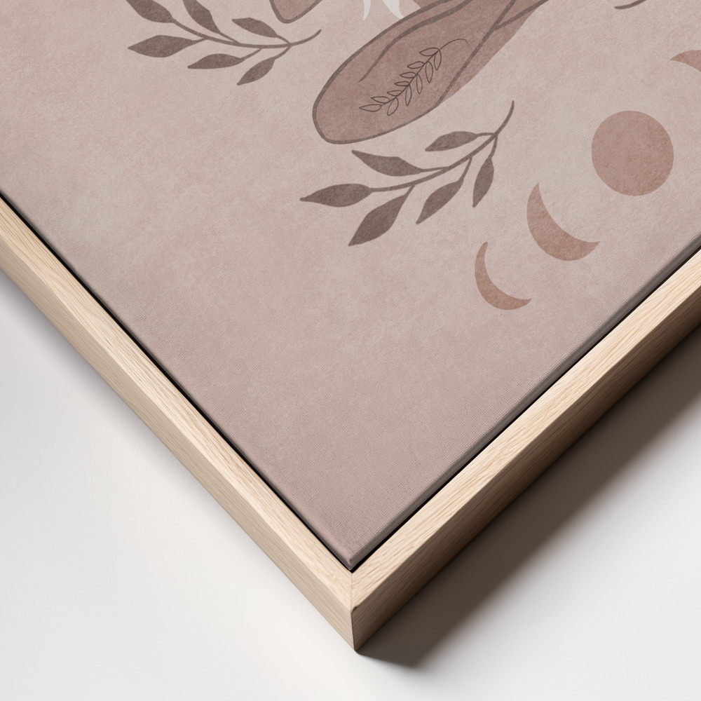 Canvas print - Serene Awakening frame close up - natural frame