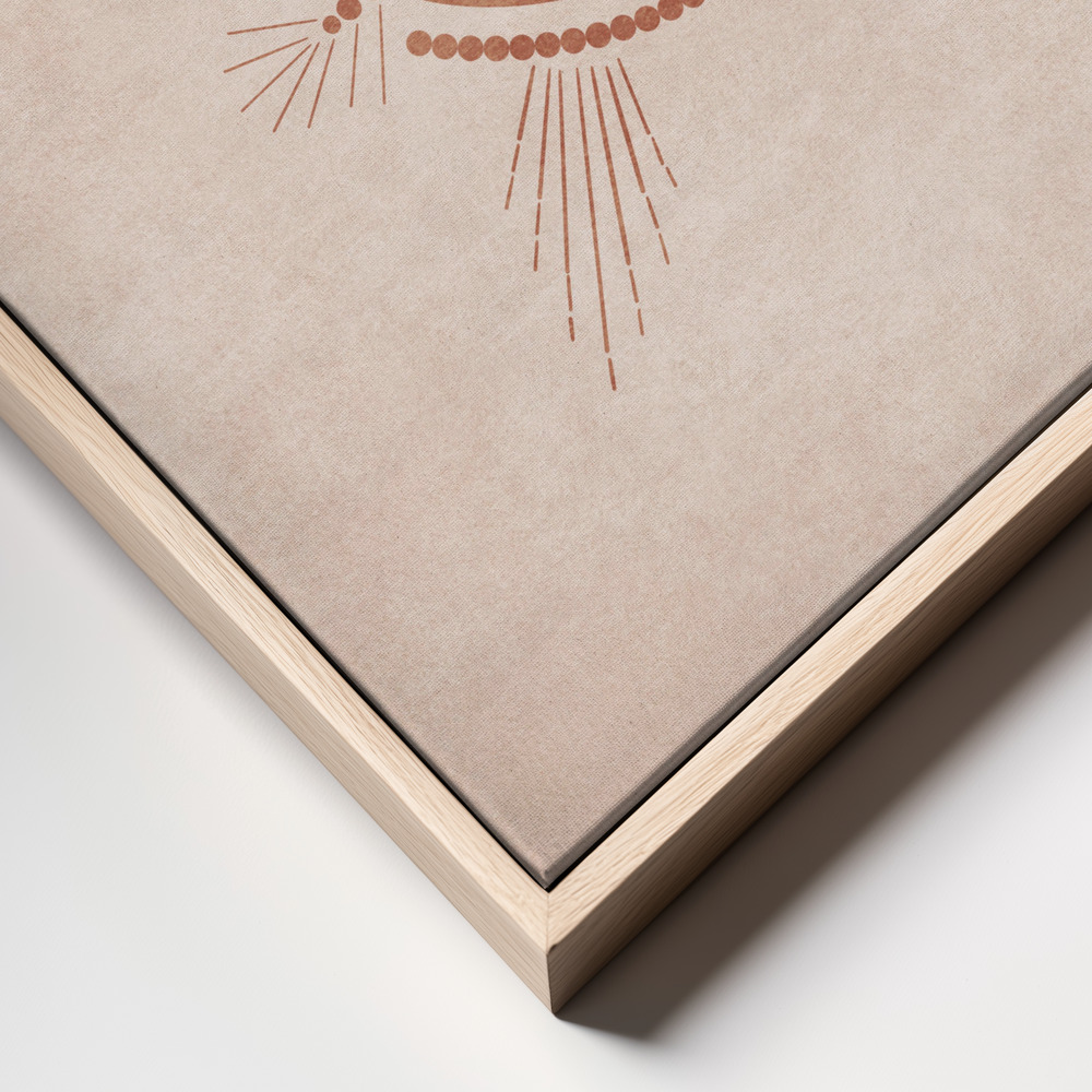 Canvas print - Celestial Reflection frame close up - natural frame