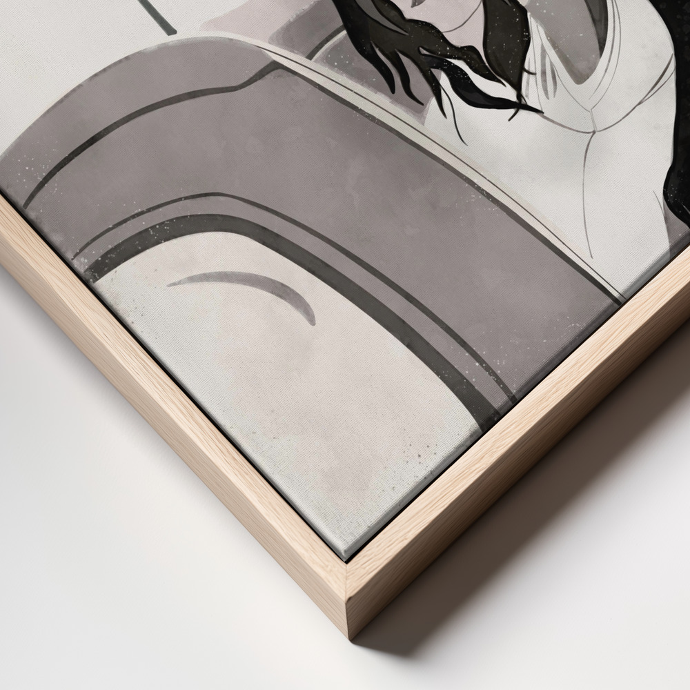 Stampe su tela - Rebel Spirit primo piano della cornice - cornice naturale