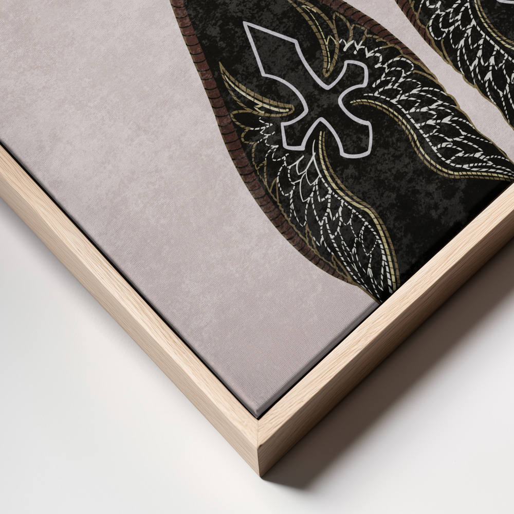 Stampe su tela - Western Harmony primo piano della cornice - cornice naturale