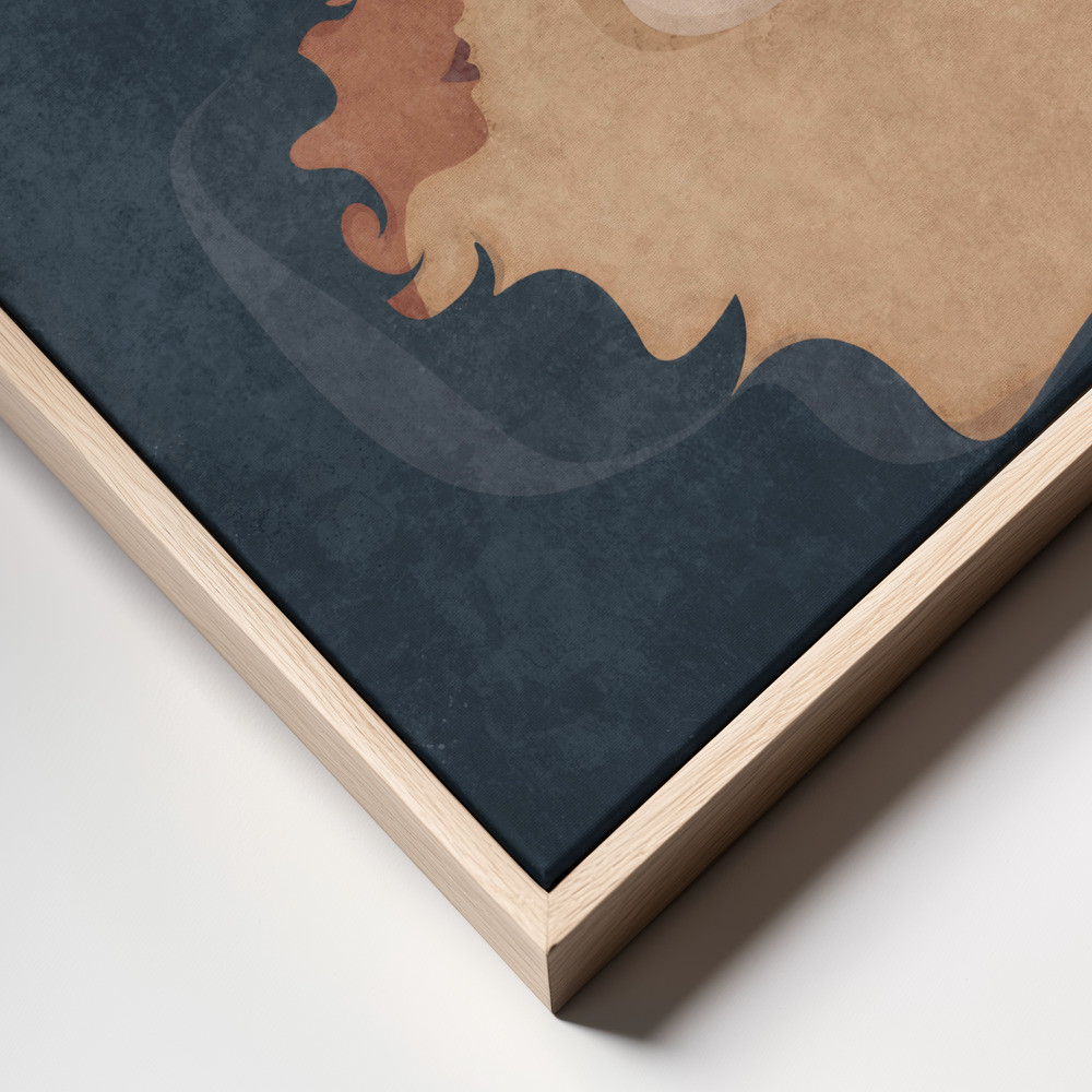 Stampe su tela - Waves of Identity primo piano della cornice - cornice naturale