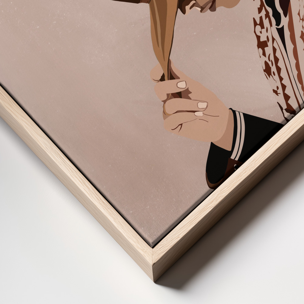 Canvas print - Cowgirl Elegance frame close up - natural frame