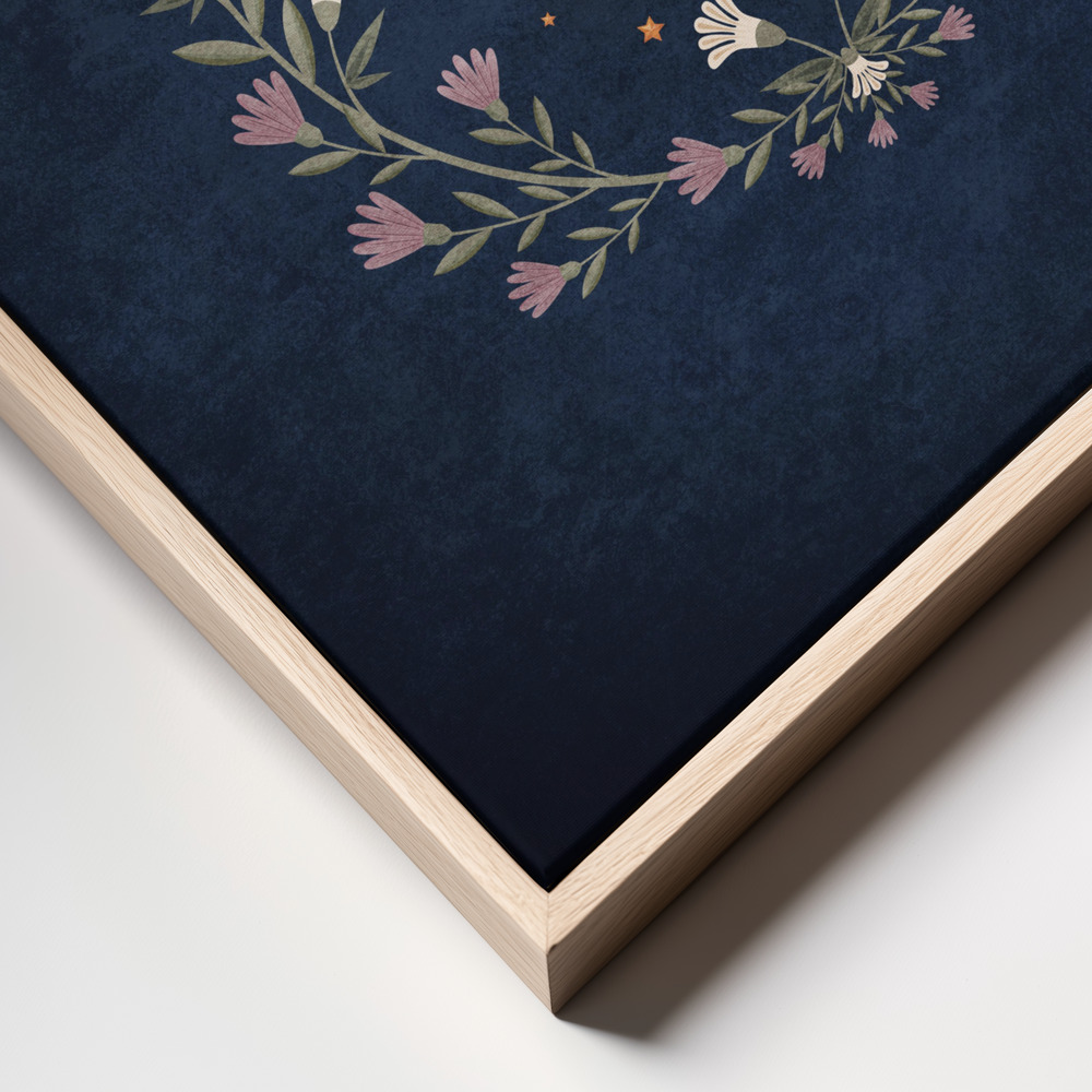 Canvas print - Celestial Flutter frame close up - natural frame