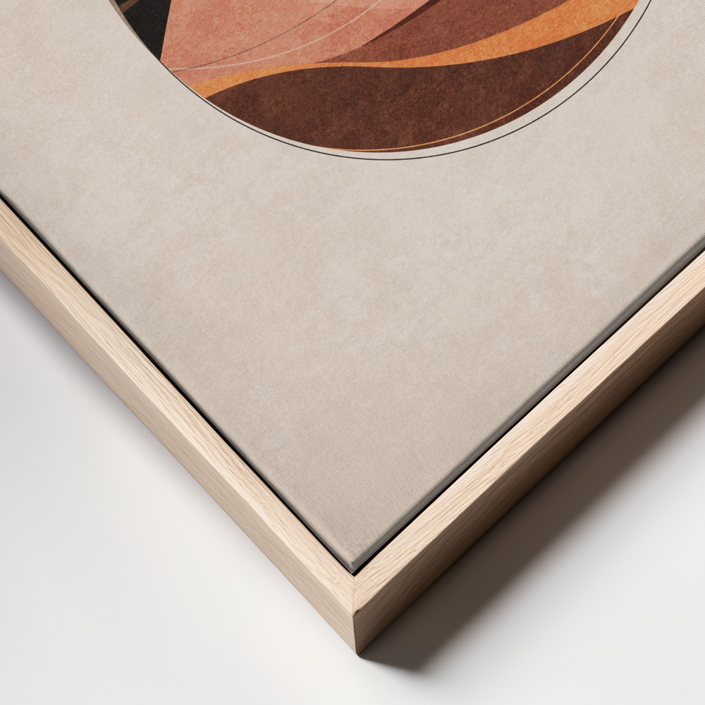 Canvas print - Desert Nightscape frame close up - natural frame