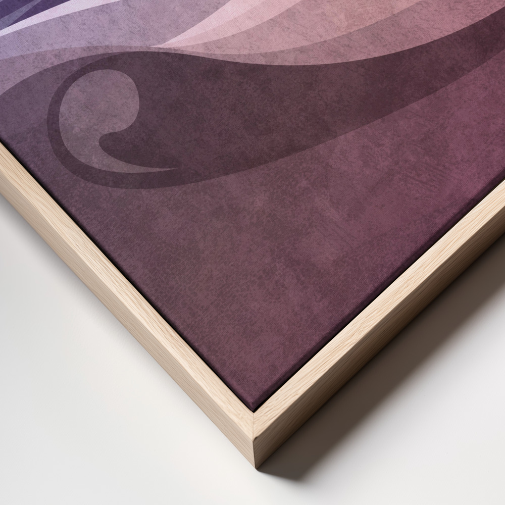 Canvas print - Lunar Wavescape frame close up - natural frame