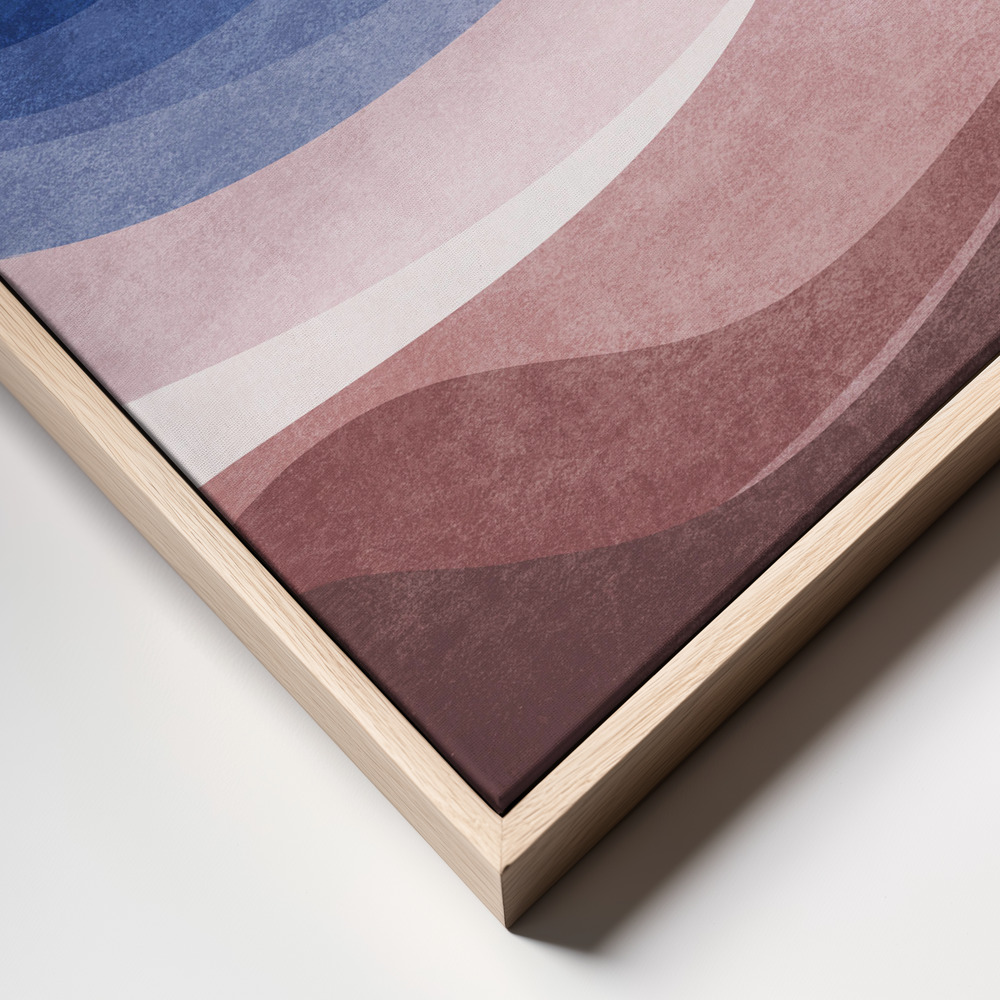 Canvas print - Lunar Horizons frame close up - natural frame