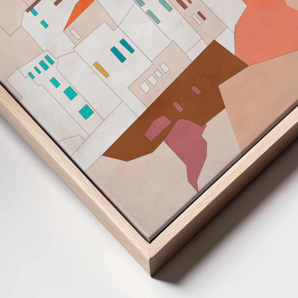 Canvas print - Vernazza 2 frame close up - natural frame