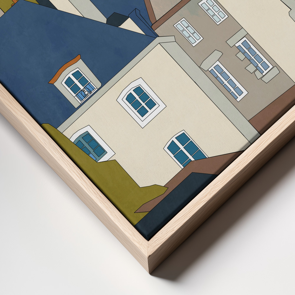 Canvas print - Saint Malo Kopie frame close up - natural frame