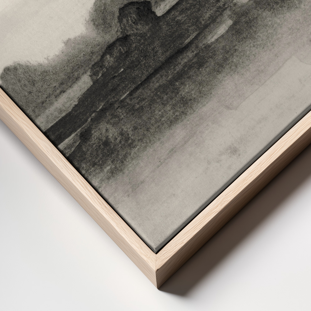 Canvas print - Land 2 frame close up - natural frame