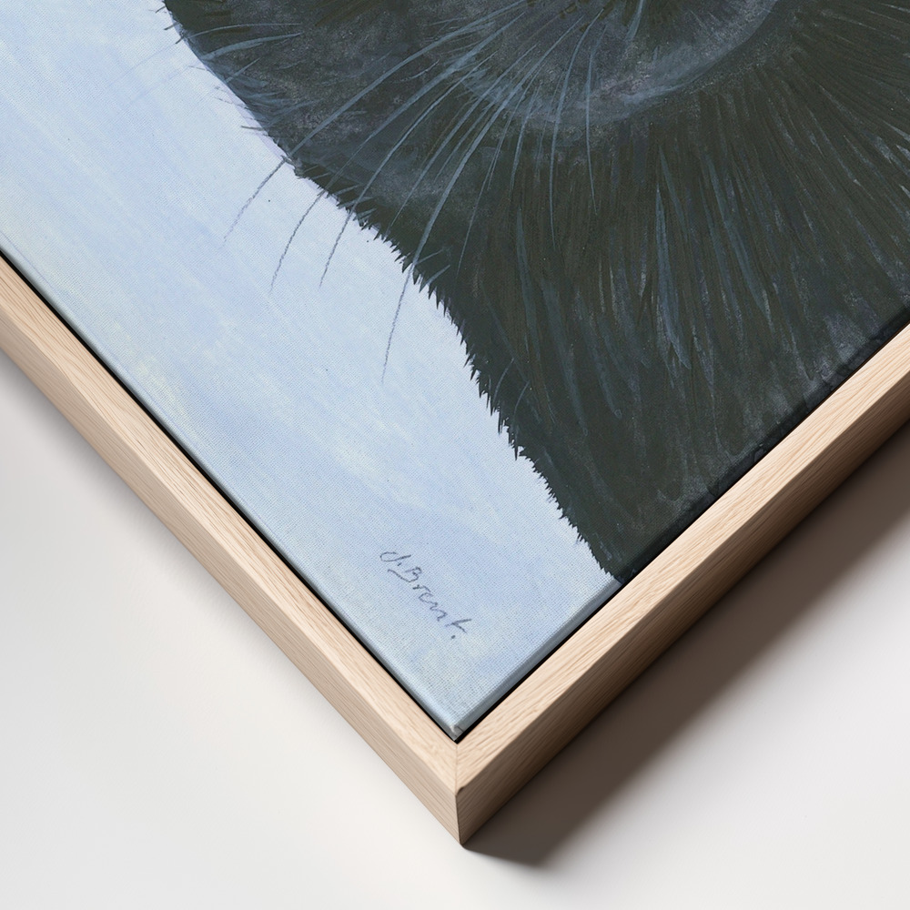 Canvas print -   The Cat's Whisker frame close up - natural frame