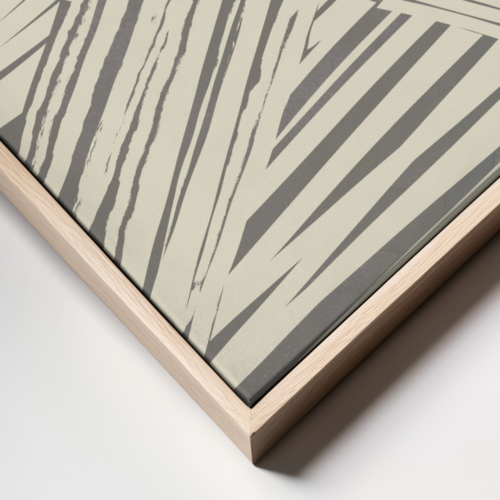Canvas print - Grey diagonal stripe pattern frame close up - natural frame