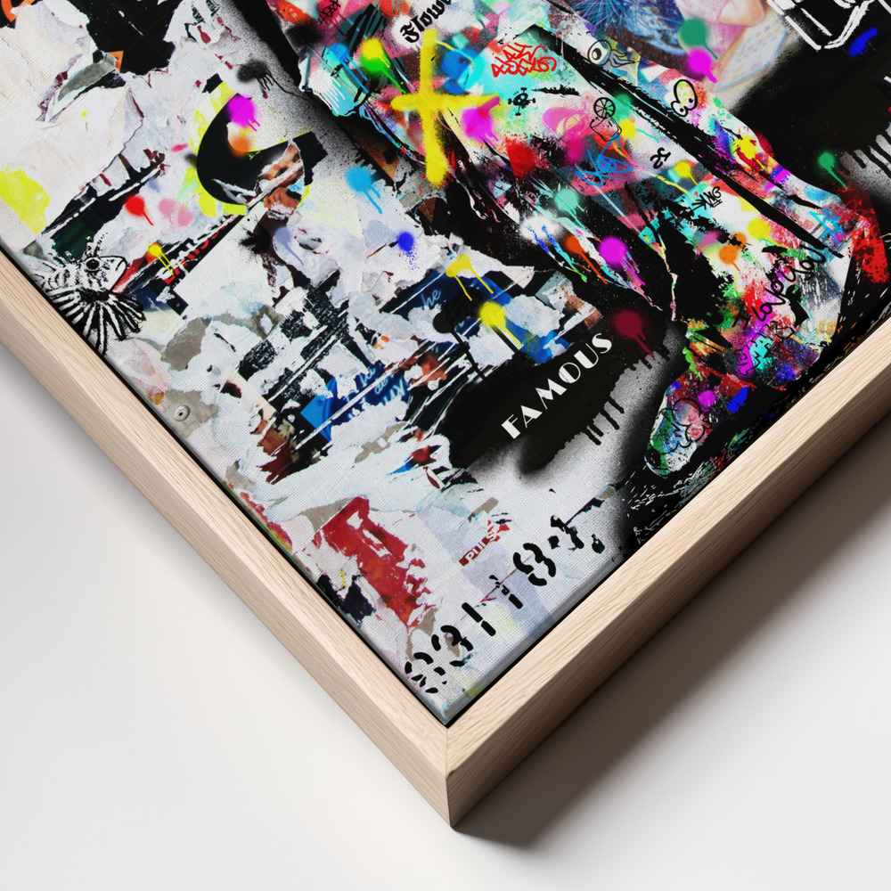 Leinwandbild - V Milo 8 rahmen Nahaufnahme - natürlicher Rahmen