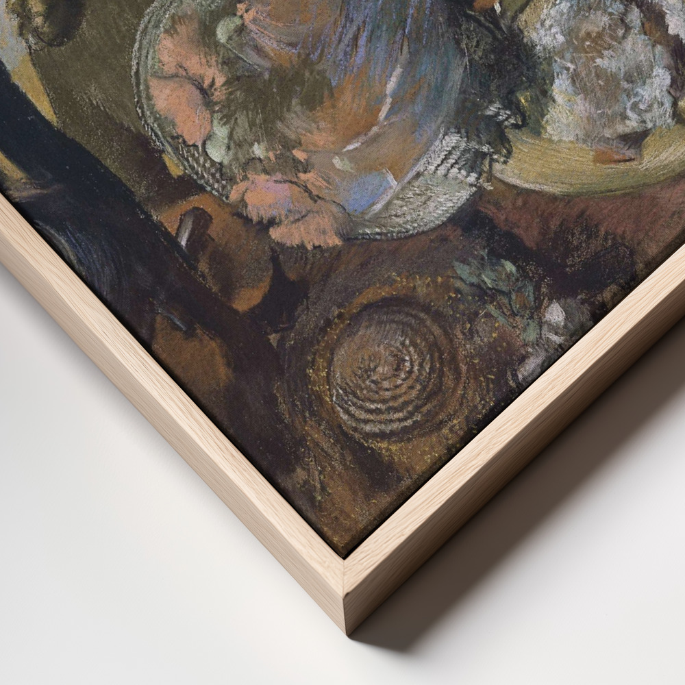 Canvas print - At the Milliner's frame close up - natural frame