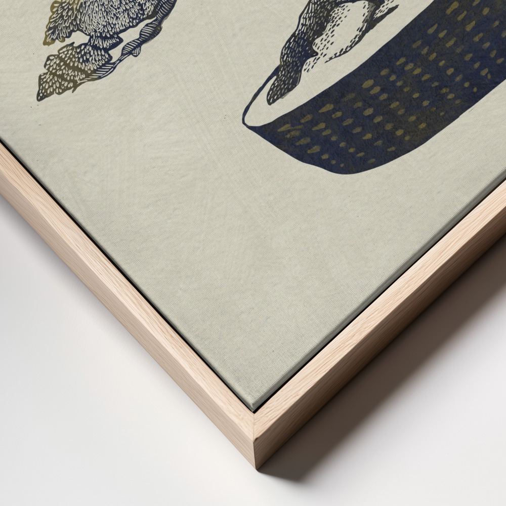 Canvas print - Bonsai Tree frame close up - natural frame