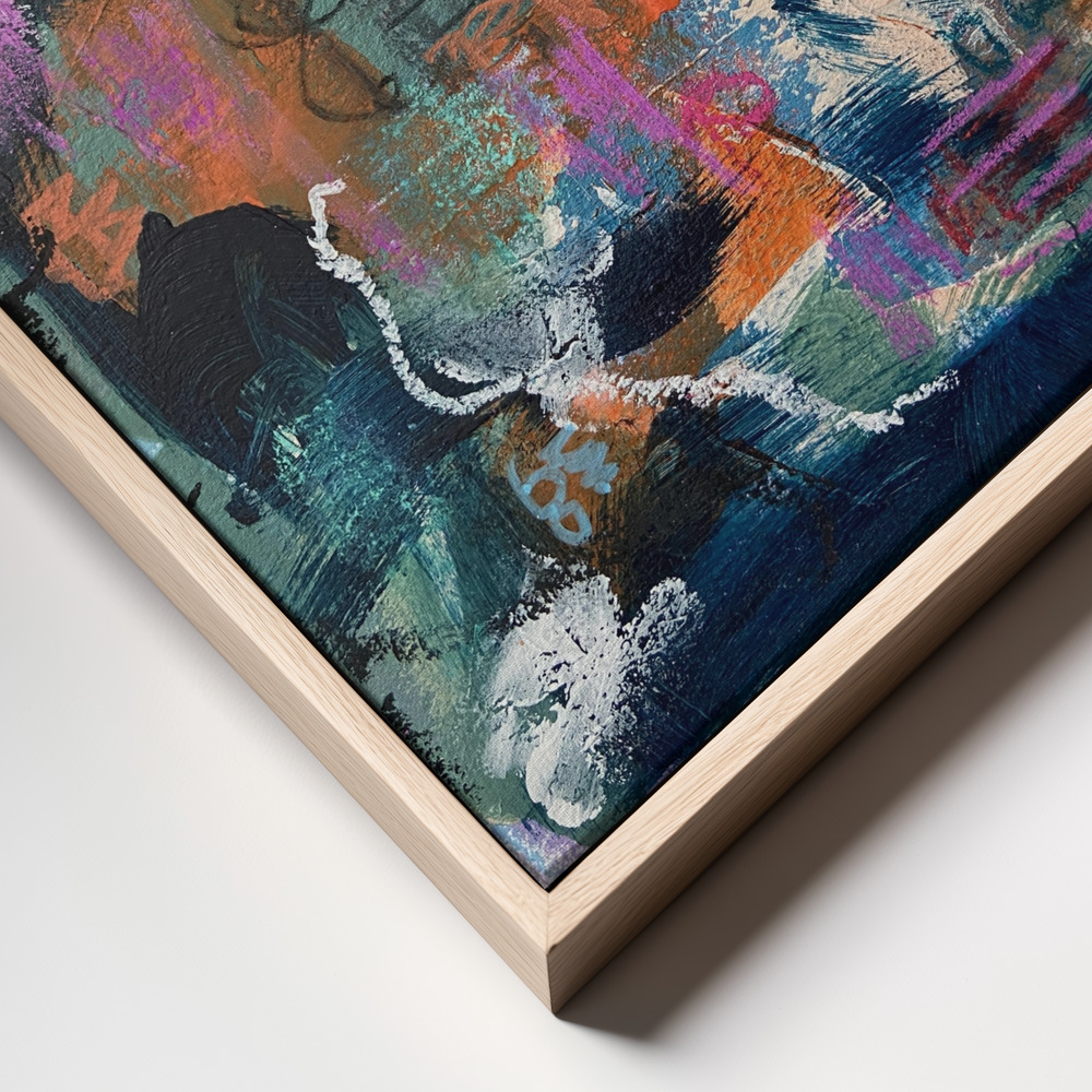 Canvas print - 180 Degrees frame close up - natural frame