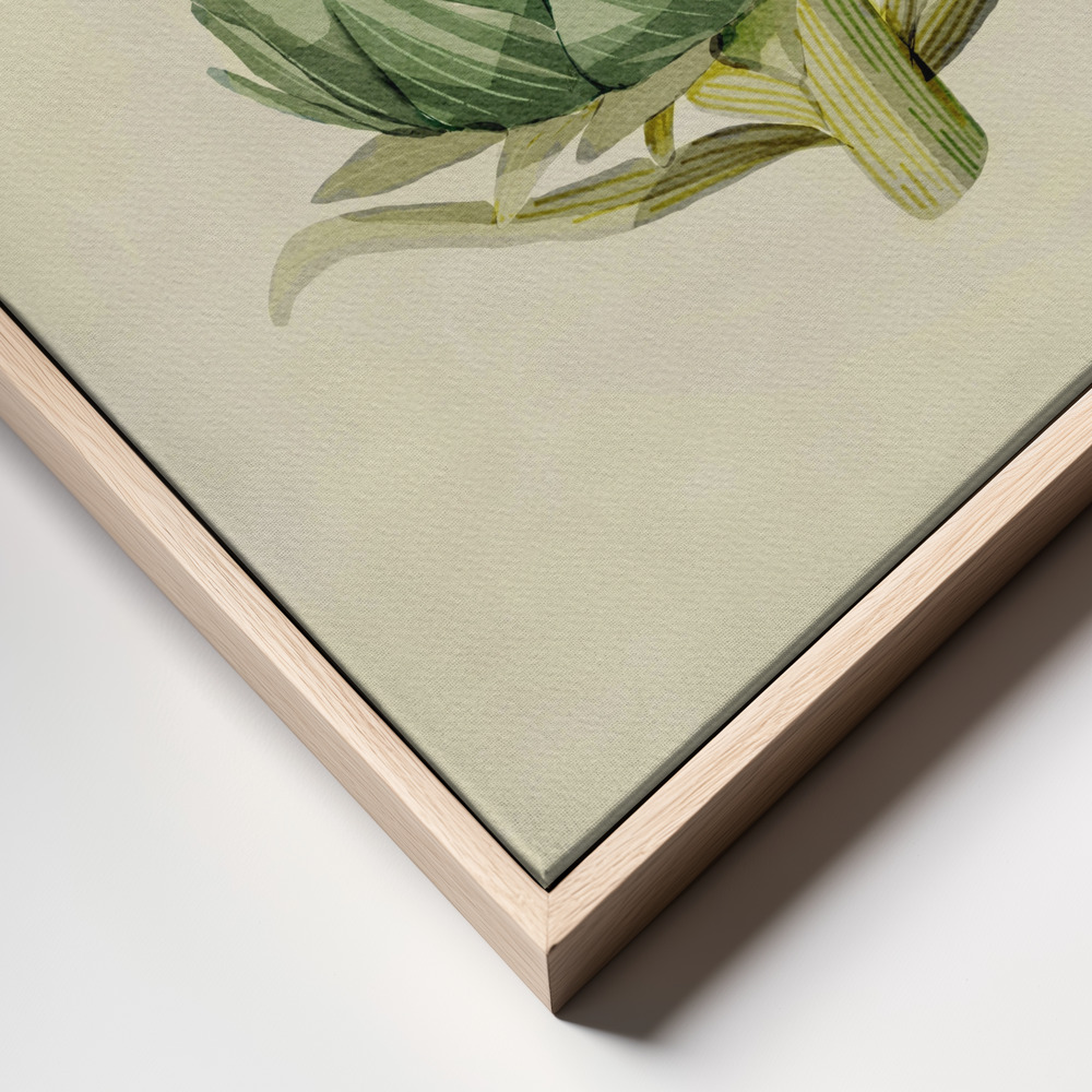 Canvas print - Artichoke frame close up - natural frame