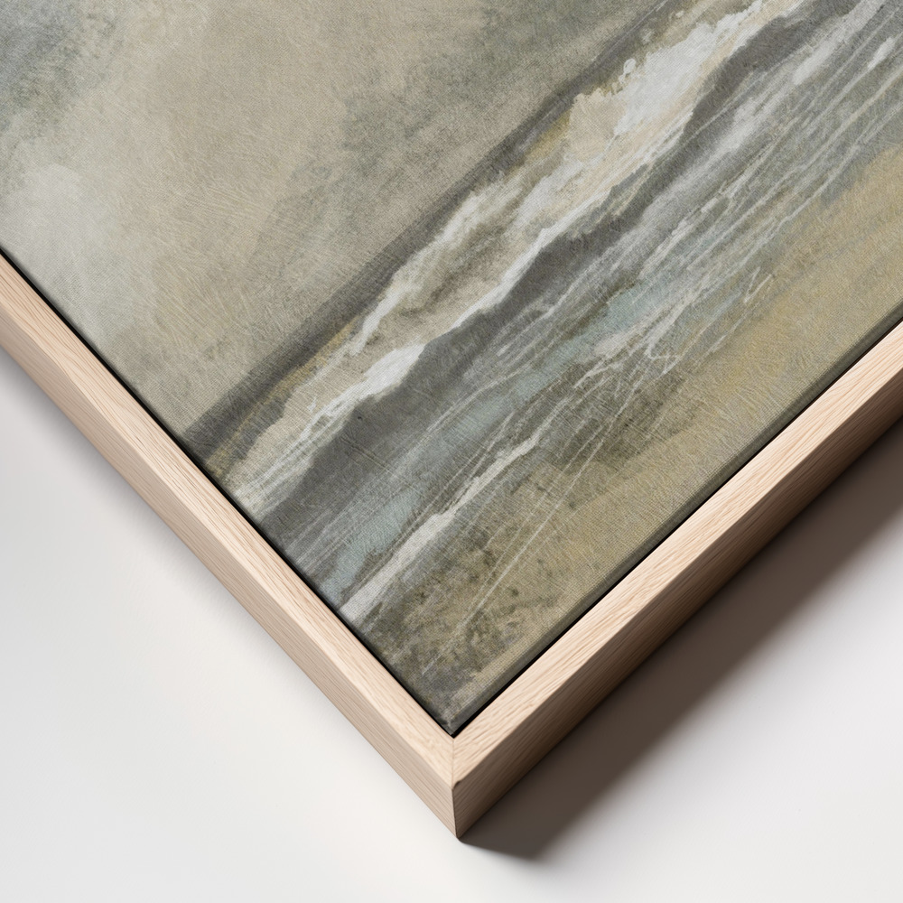 Canvas print - Misty Beach frame close up - natural frame