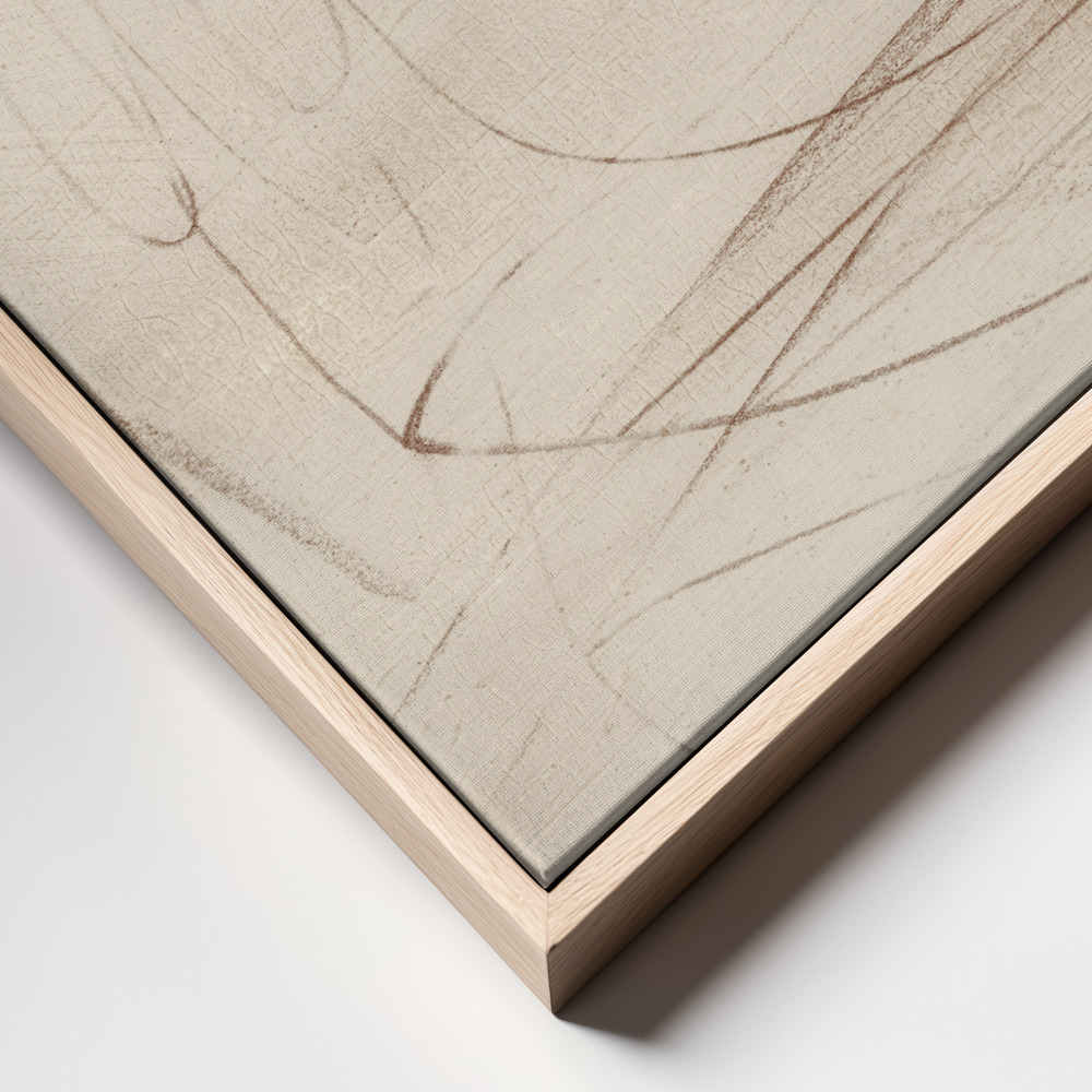 Canvas print - Dessiner frame close up - natural frame