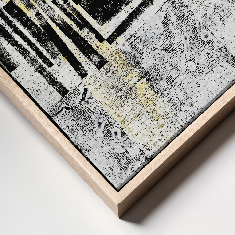 Canvas print - Monochrome Melody frame close up - natural frame