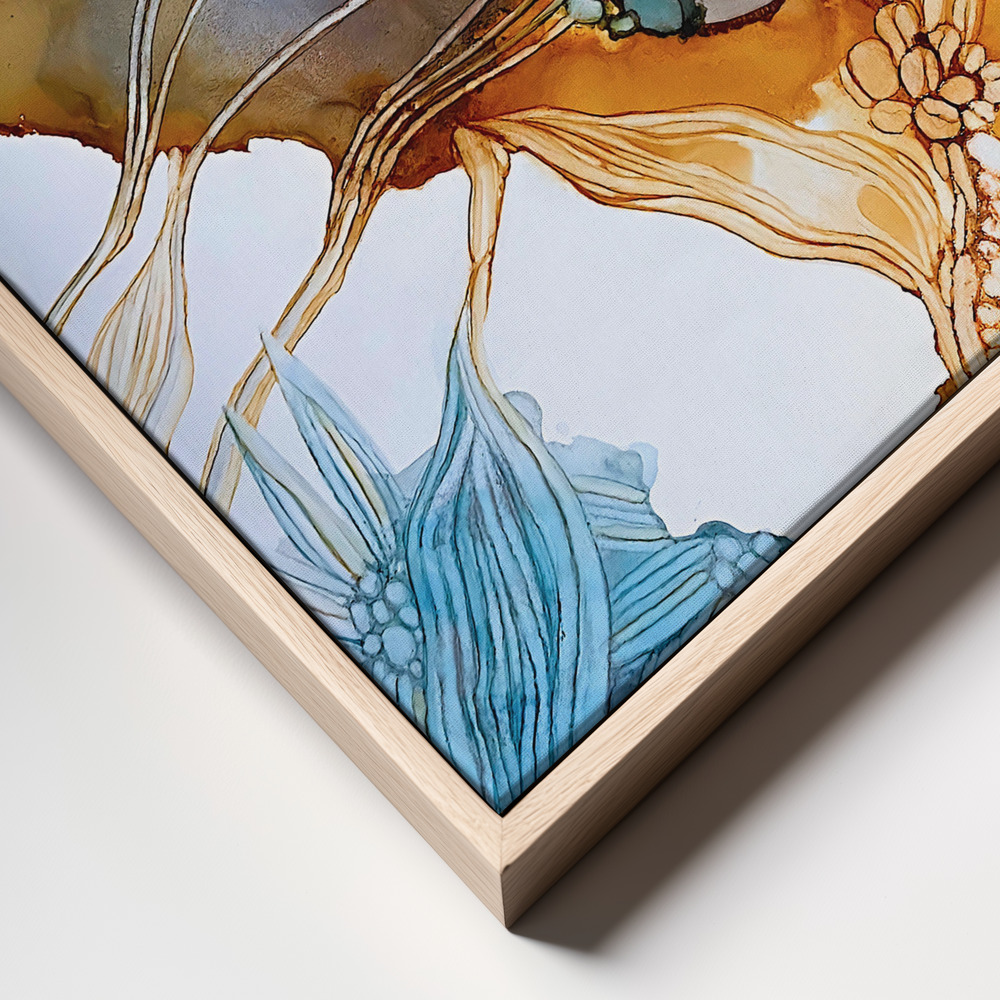 Canvas print - Organic Flow and Natural Beauty frame close up - natural frame